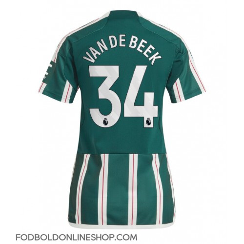 Manchester United Donny van de Beek #34 Udebanetrøje Dame 2023-24 Kortærmet